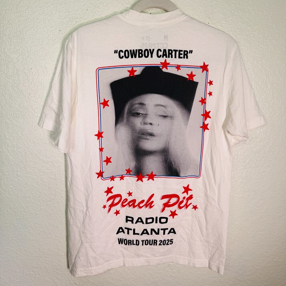 Beyonce Cowboy Carter Shirt Medium Peach Pit Radio Atlanta World Tour Merch 2025